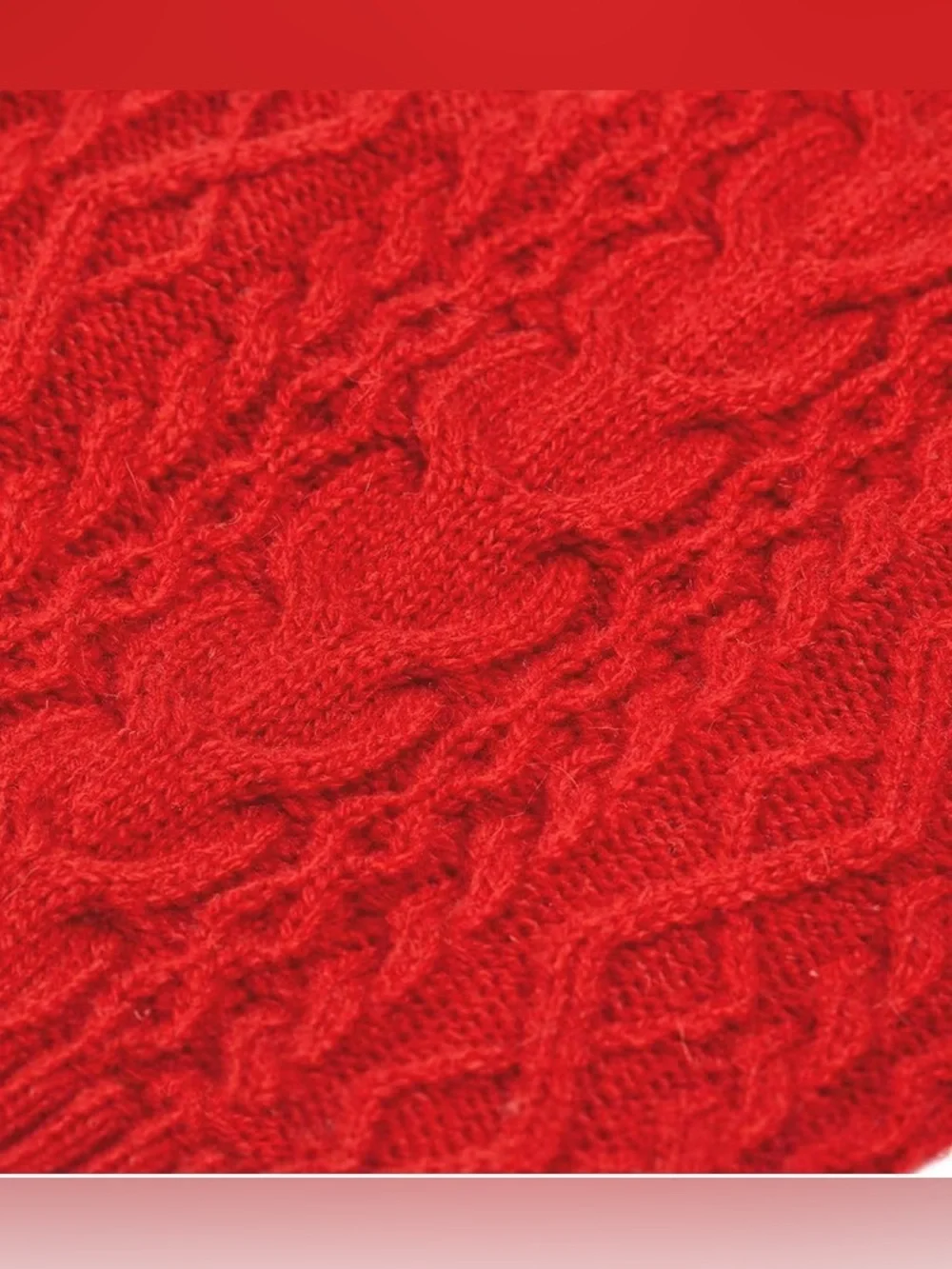 NWT-Large Dog Red cable knit sweater Soft, warm and comfortable